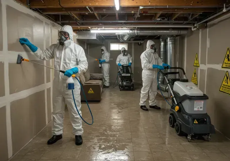 Basement Moisture Removal and Structural Drying process in Lower Allen, PA